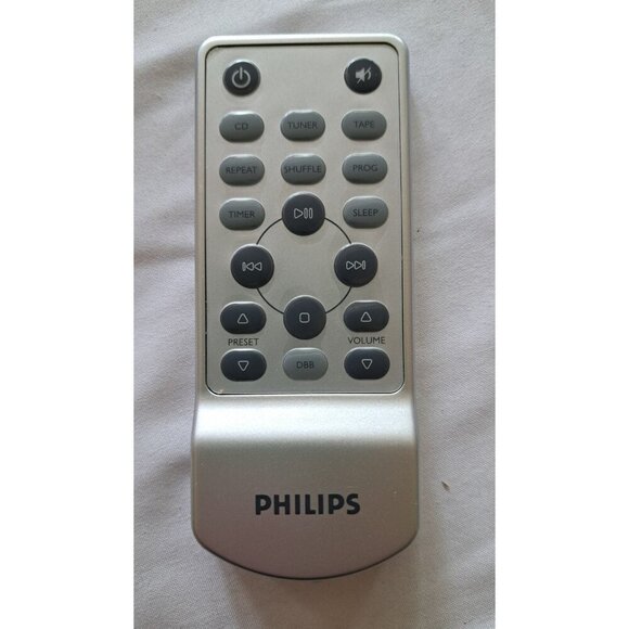 Philips MC145 Micro Hi-Fi System Remote Control Gray Rectangular - Picture 1 of 2